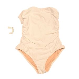J.Crew Factory Strapless One Piece Cut Out Swimsuit White Size Small